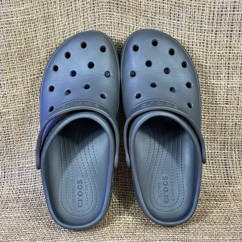 Crocs Clogs Classic  Shoes Slip On gray Size 11 - Picture 9 of 10